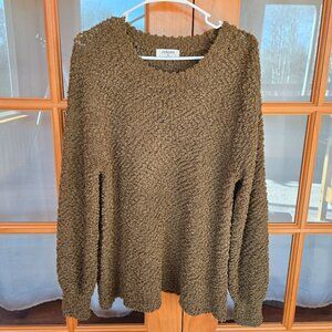 Zenana Premium Oversized Cable Knit Popcorn Textured Tunic Sweater Medium [A]